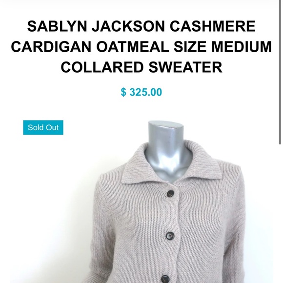 SABLYN JACKSON CASHMERE CARDIGAN COLLARED SWEATER - Picture 7 of 10